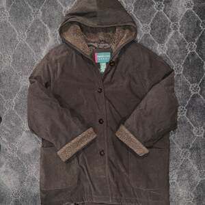 Preston & York Women’s Brown Lined Mid Length Jacket 90s Vintage Sz XL